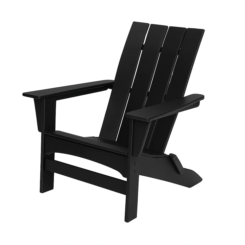 Adirondack Gartenstuhl aus Kunststoff Schwarz