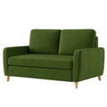 2-Sitzer Sofa Samt Grün Holzbasis 140cm