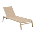 Gartenliege Aluminium Polyethylen Beige 196 cm