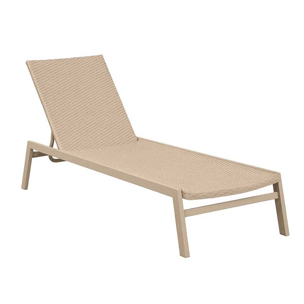 Gartenliege Aluminium Polyethylen Beige 196 cm