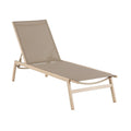 Aluminium Sonnenliege Beige Textil 200cm