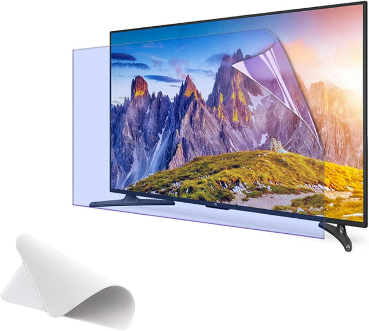 TV-Schutzfolie, 85 Zoll, Schwarz, 75- Matte, Blendfreie Tv-Bildschirmschutzfolie, Uv- Und Blaulichtfilter Mit Reinigungstuch