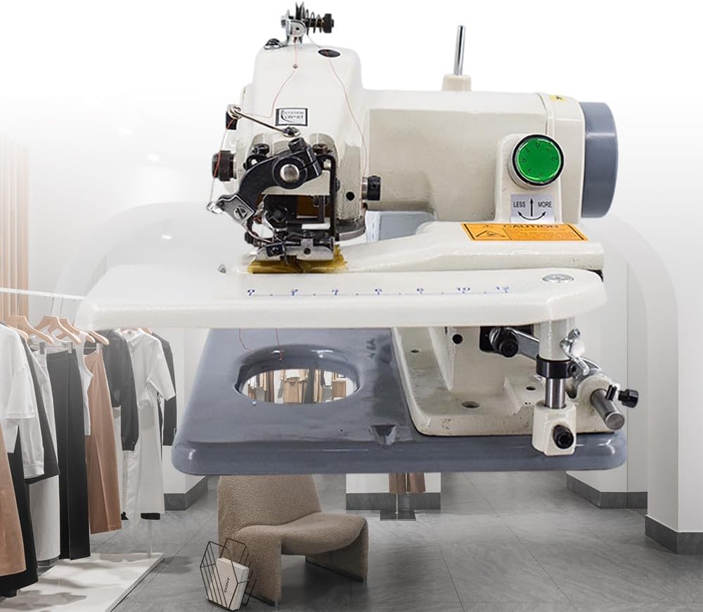 ShaiVrissian Blindstichmaschine, Schwarz, Tragbare Säummaschine Zum Nähen Und Sticken, Desktop Blindstich Säumer Mit Unsichtbarem Saum