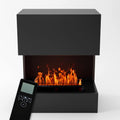 GLOW FIRE Elektrokamin, 70x89x40 cm, Schwarz, Wasserdampf Kamin KÄSTNER (Standkamin) - mit realistischen, Knistereffekt & Fernbedienung