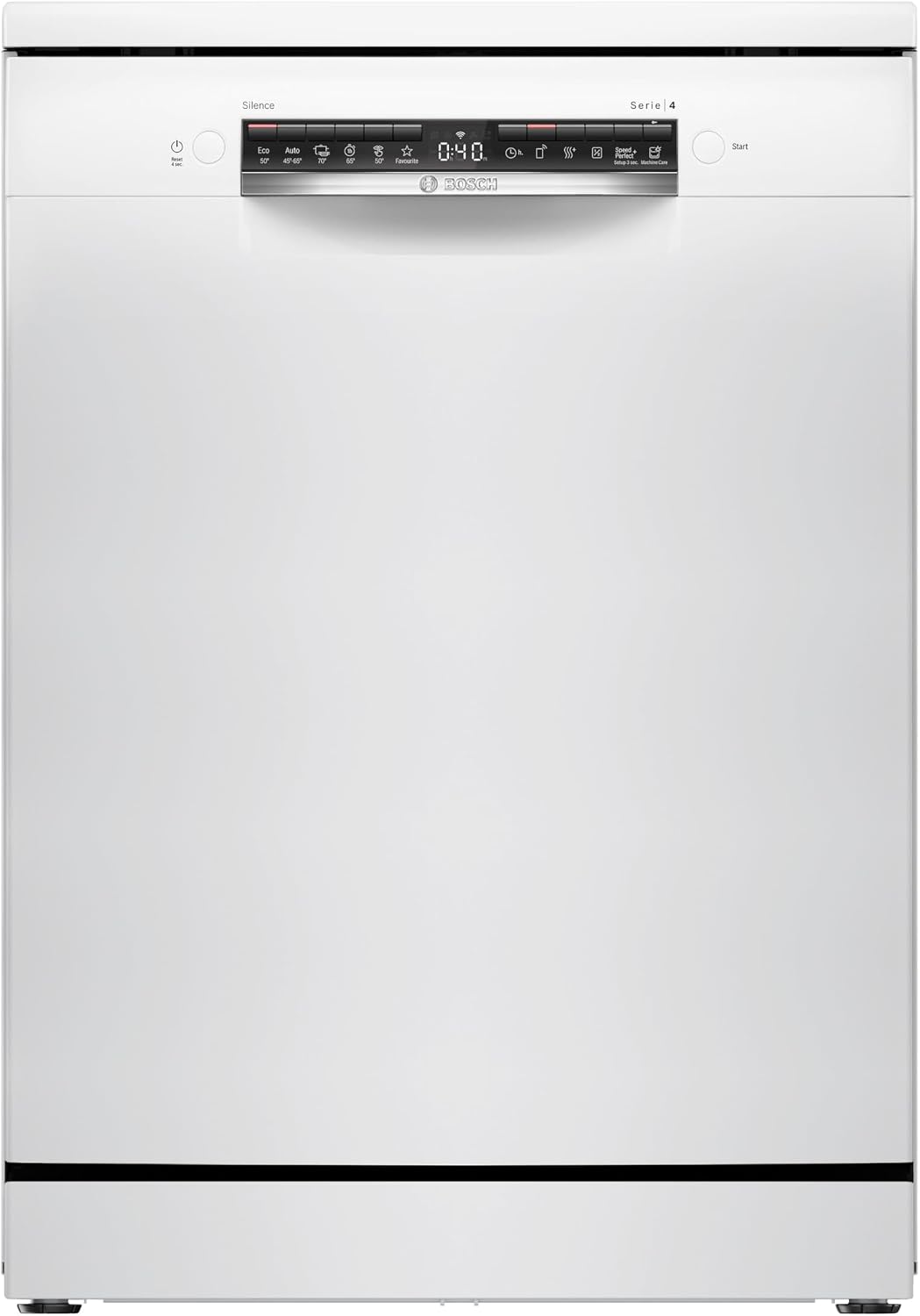 Bosch Geschirrspüler, 60 cm, Weiß, freistehend, Serie 4, SMS4HTW00E, Besteckkorb, Silence Programm - Extra leise spülen