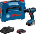 Bosch Professional Akkuschrauber, 2.0 Ah, 18 V, Schwarz, System Akku-Bohrschrauber GSB -65 (bürstenloser Motor, inkl 2x Akku GBA
