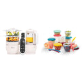 Babymoov Gefrierschrank, Beige, Set Nutribaby Plus Mineral - Babynahrungszubereiter, 2200ml Fassungsvermögen + Babybols Aufbewahrungsbehälter