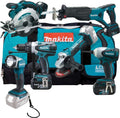 Makita Werkzeugakkus, 18 V, Türkis/Schwarz, DLX6011 Akku-Set