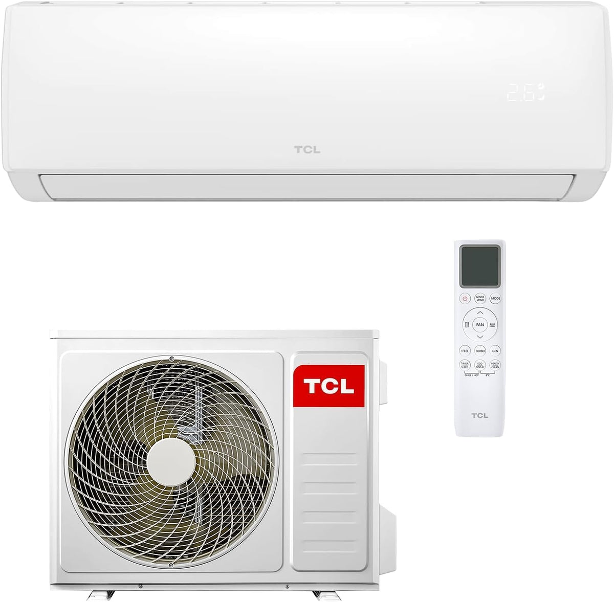 HANTECH Split-Klimaanlage, 5,2 kW, Weiß, TCL BreezeIN P5 Split Klimaanlage 18000 BTU, Inverter AC mit WLAN, App-Steuerung