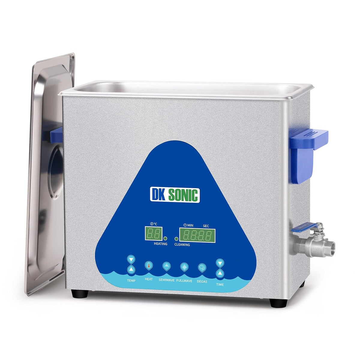 DK SONIC Labor-Reinigungsartikel, 180 W, 6 L, Schwarz, Ultraschallreiniger, Industrieller Ultraschallreinigungsgerät mit Heizung