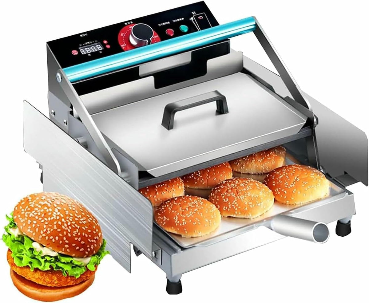 Kommerzieller Mini-Öfen, Grau, elektrischer Hamburgerofen mit Timing- und, automatische Grillmaschine für Fast-Food-Restaurants