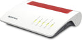 FRITZ! Fernseher, Weiß/Rot, Box 5590 Fiber, Router für einen Glasfaseranschluss (Wi-Fi 6, bis 2.400 MBit/s (5 GHz) und 1.200 MBit/s (2