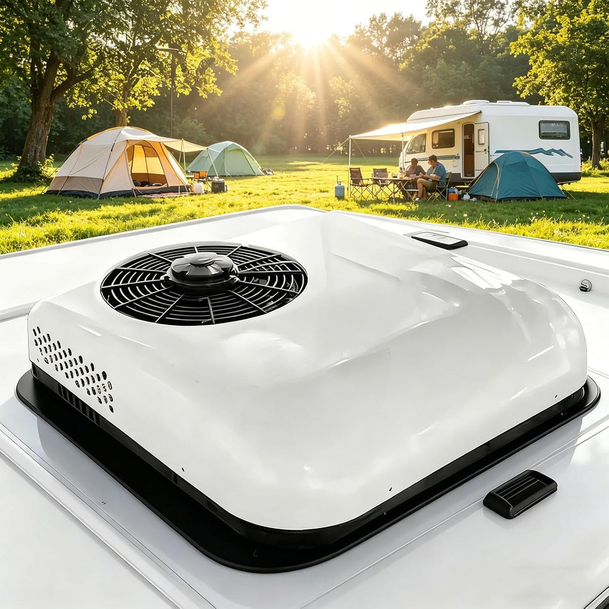 levigationlu Mobiles Klimagerät, 2200 W, 12 V, 24 V, Weiß, / Wohnmobil Klimaanlage, Schnellkühlung und heizung dachklimaanlage Wohnwagen