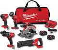 Milwaukee Kombi-Bohrer, Rot/Schwarz/Silber, M18 Fuel 5 Kombi-Werkzeugset