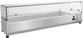 Wohnzimmerschrank METRO Professional, 180 W, 240 V, 53 L, silber, Aufsatzkühlvitrine GHS1150, aus Edelstahl/Sicherheitsglas