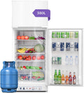 Smad Kühl-Gefrierkombination, 230 V, 287 L, 380 L, 93 L, Weiß, Gas Kühlschrank mit Gefrierfach, Gas/, ( + ), Leiser Kühlschrank für Gîte