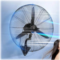 ESCOLL Wandventilatoren, 320 W, Schwarz, Wandventilator OszillationslüFter FüR BüRo/Gewerbe, Living Room Elektrischer Ventilator