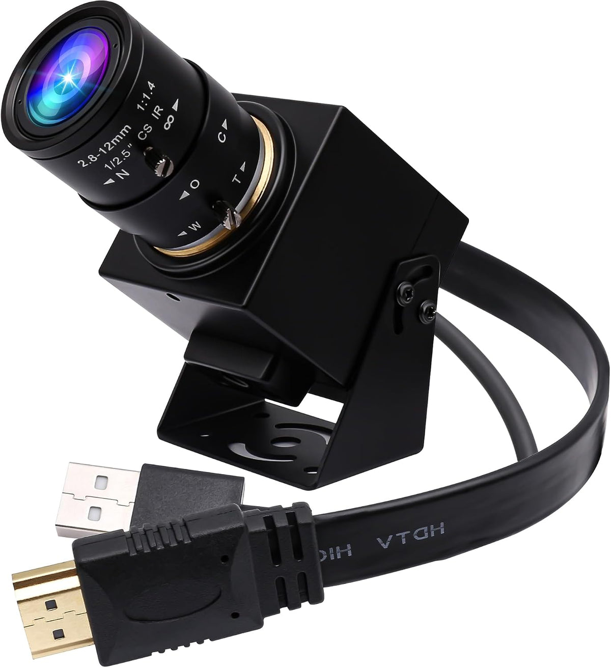 G Überwachungskamera, 12 mm, Grau, 4K HDMI USB-Kamera Mit Manuellem Zoom Und Variablem Fokus -, Mini Li htburn-Kamera für Computer