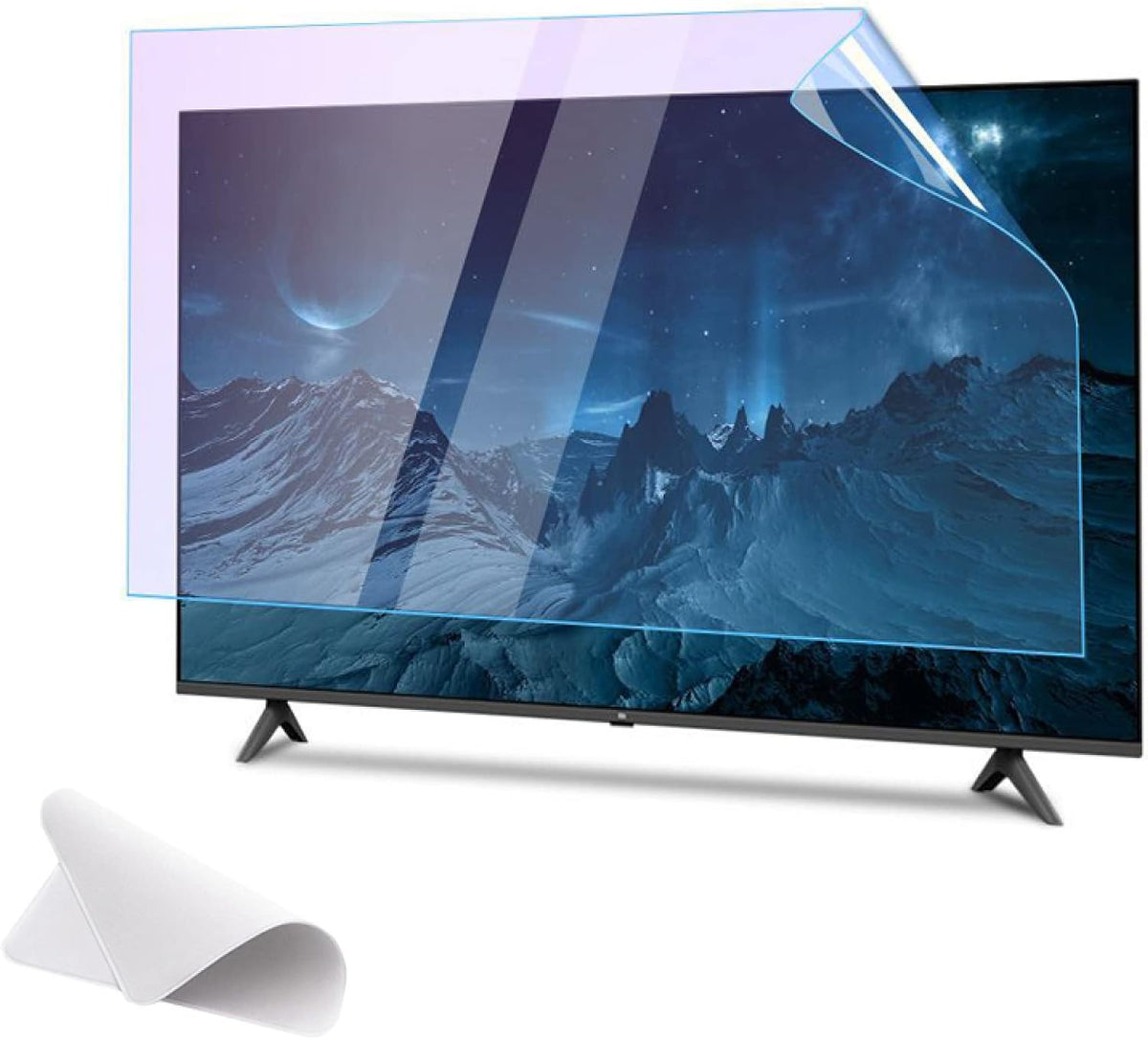 Anti Fernseher, Schwarz, Blaulicht-Displayschutzfolie für 75-85-Zoll-, blendfreier, ultraklarer Bildschirmfilter mit Wischtuch