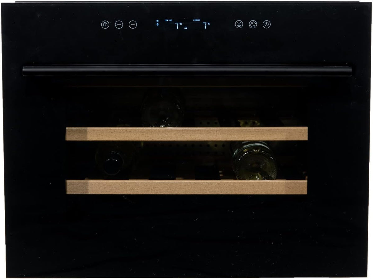 Soprana Weinkühlschrank, 45.3 x 59.2 x 56.3 cm, Schwarz, Weinklimaanlage Einbau - - 24 Flaschen - - Weinschrank