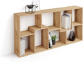 MOBILI FIVER Bücherregal, 160,8 x 80 cm, Eiche, Iacopo XS, niedriges , rustikale, Made In Italy