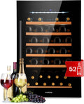 Klarstein Getränkekühlschrank, 137 L, Schwarz, Einbau-Weinkühlschrank, Schmal, 1 Zone Weinkühlschrank mit Glastür