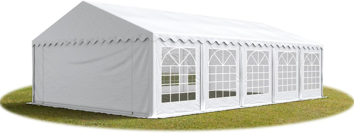 TOOLPORT Pavillon, Weiß, Party-Zelt Festzelt 5x10 m schwerentflammbar Garten- -Zelt
