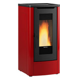 Extraflame Kaminofen, Schwarz, 1285550 Dahiana Plus VFS Pelletofen Stahl Bordeaux/A+
