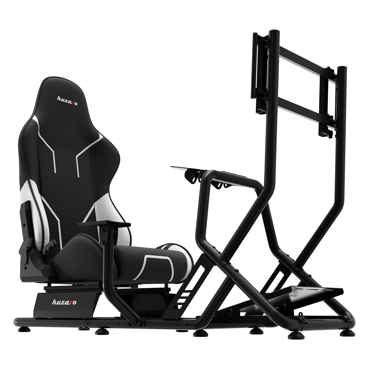 huzaro Monitor, 50 Zoll, Schwarz/Weiß, Speed 6.0 SIM Rig, SIM Racing Cockpit mit halterung bis, Inklusive Racing Handschuhe