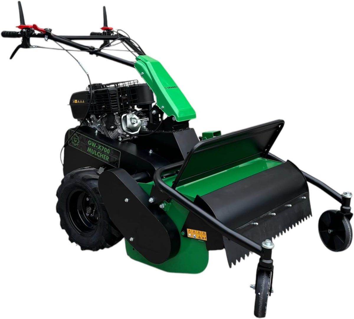 G GRÜNWELT Häcksler & Mulcher, 700 mm, Schwarz/Grün, GWX700 Schlegelmulcher Schlegelmäher Mulcher Mähwerk