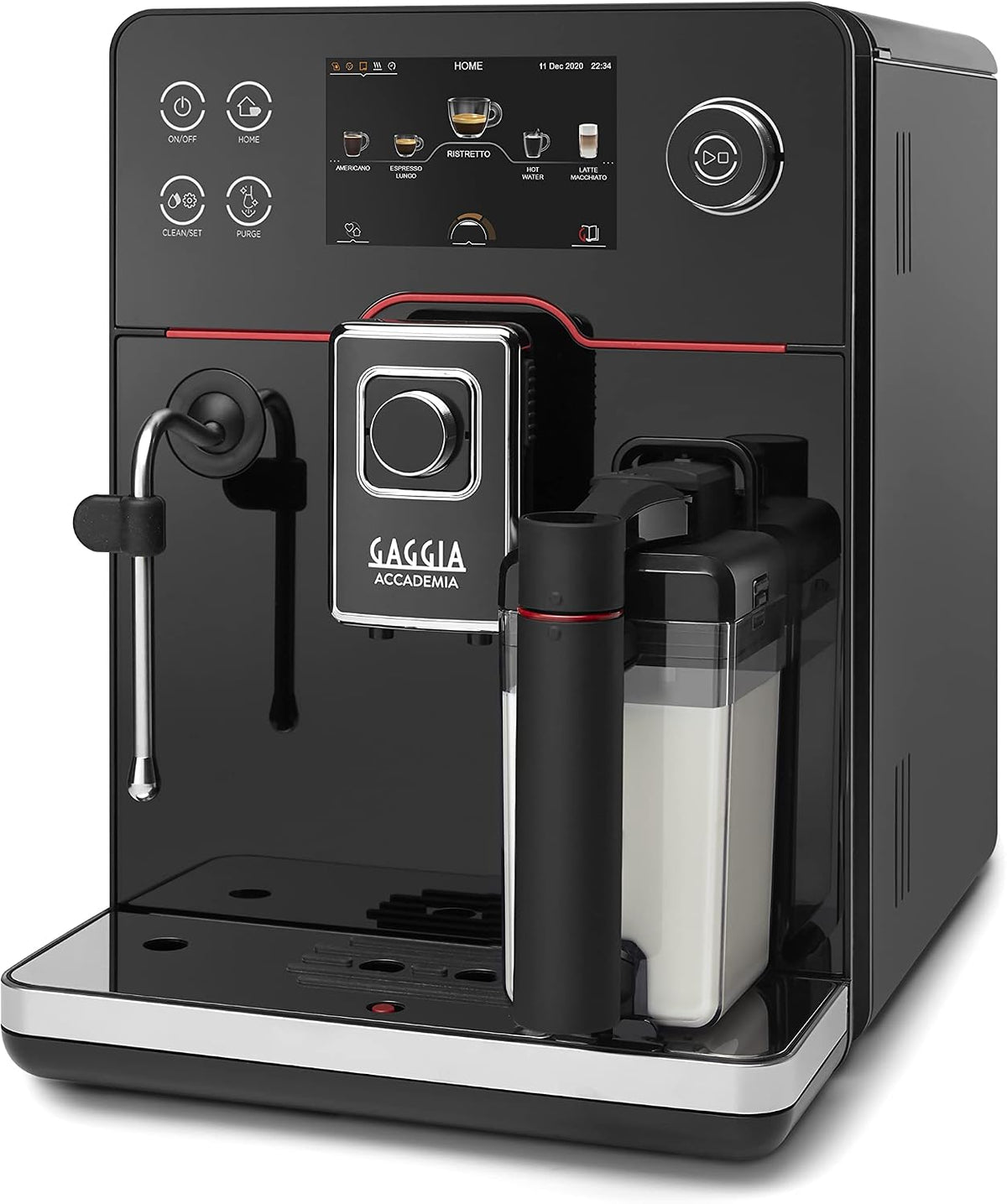 Gaggia Kaffeevollautomat, 1,6 L, Schwarz/Silber, Accademia Entièrement automatique Machine à Expresso