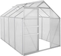 Gerätehaus Zelsius, 250 x 190 cm, 6 mm, Silber, Aluminium Gewächshaus, Hohlkammerplatten, UV-beständig, Winterfest