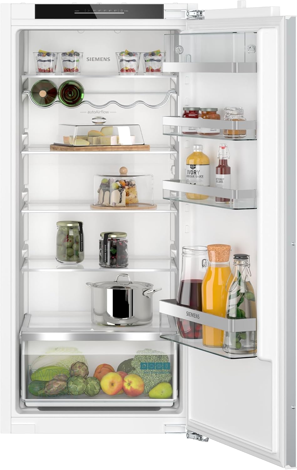 SIEMENS Kühlschrank, 122,5 x 56 cm, 204 L, Weiß, KI41RADD1 iQ500, Einbau-, Nische, Made in Germany, sehr Leise