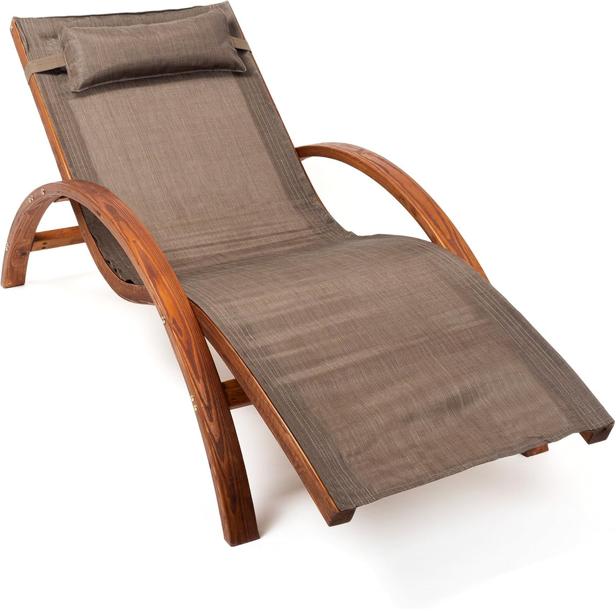 Ampel 24 Liegen, braun, Relax Liegestuhl Tropica, Relaxliege mit Armlehnen, Gartenmöbel aus vorbehandeltem Holz