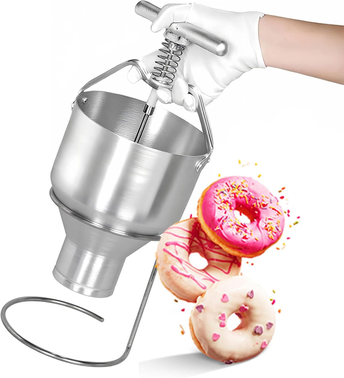 Donut Monitor, Schwarz, Maker mit verstellbarem Depositor für gleichmäßige