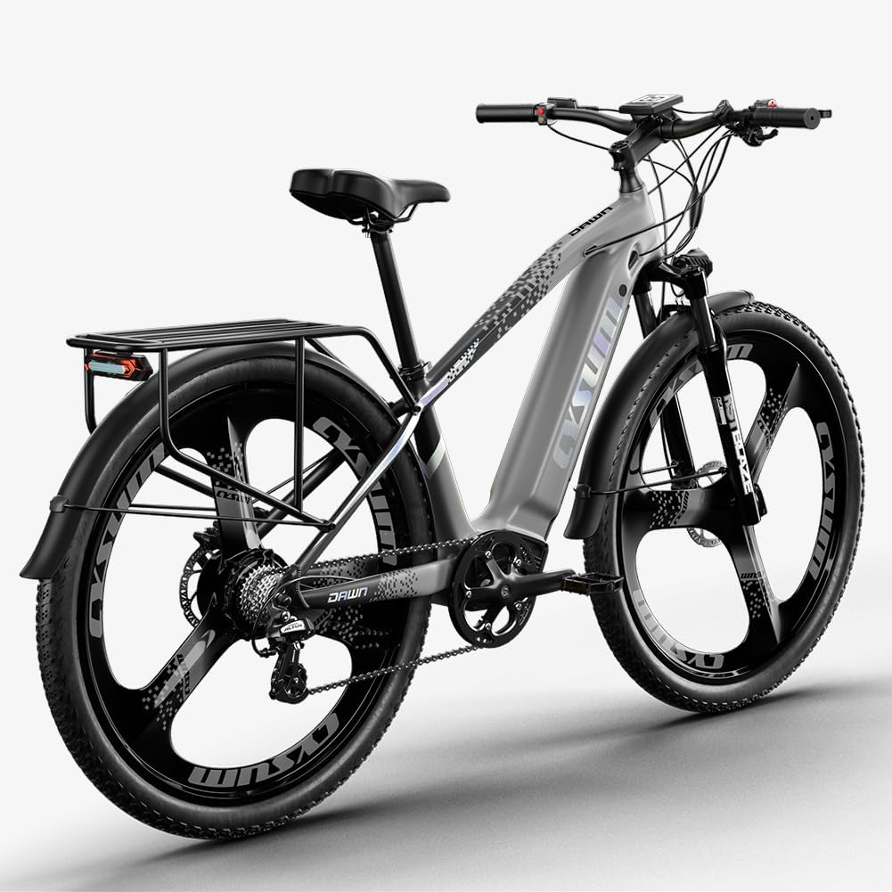 Antgooat Mountainbike, 29 Zoll, 720 Wh, 190 cm, 48 V, Grau/Schwarz, Speedy E Bike, Elektrofahrrad MTB Ebike Akku 25km/h für 170