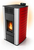 Nemaxx Pelletheizungen, 12,5 kW, 18 kW, 300 m, 40 kg, Rot, P18 Wasserführender Hydro-Pelletofen bis ³, BAFA/förderfähig