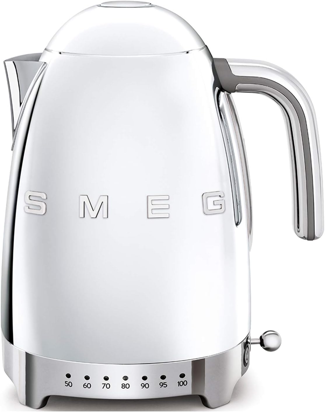 Smeg, KLF03SSEU 1.7 L Wasserkocher, Soft-Opening-Kannenverschluss, Herausnehmbarer Anti-Kalkfilter aus Edelstahl, Automatische Abschaltung bei 100°C
