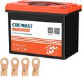 Exmate Autobatterien, 12.8v, 50 Ah, Schwarz/Orange, CREABEST Lithiumbatterie LifePo4 mit 3000+ Ladezyklen und, Wohnmobile