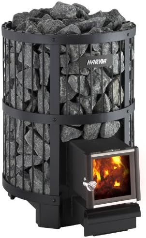Harvia Saunen, 18 kW, Schwarz/Grau, Holzbeheizter Saunaofen 'LEGEND 240 SL'