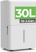 WoleixKlima Luftentfeuchter, 245 m, 40 dB, 30 L, 90 m, Weiß, Entfeuchter elektrisch, Keller für Räume bis zu ³/ ²