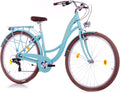 BERLIN BIKE Fahrrad, 28 Zoll, Mehrfarbig, Bike, Bella 2 City Damen Komfort Hollandrad Vintage, 7 Gang-Schaltung