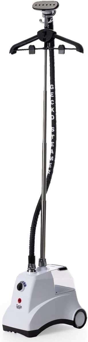 Gecko Steamer Dampfglätter, 2200 W, 1 bar, 3,3 L, Schwarz, 50 g/Min Dampfleistung, abnehmbarer Wassertank, 4 Dampfstufen