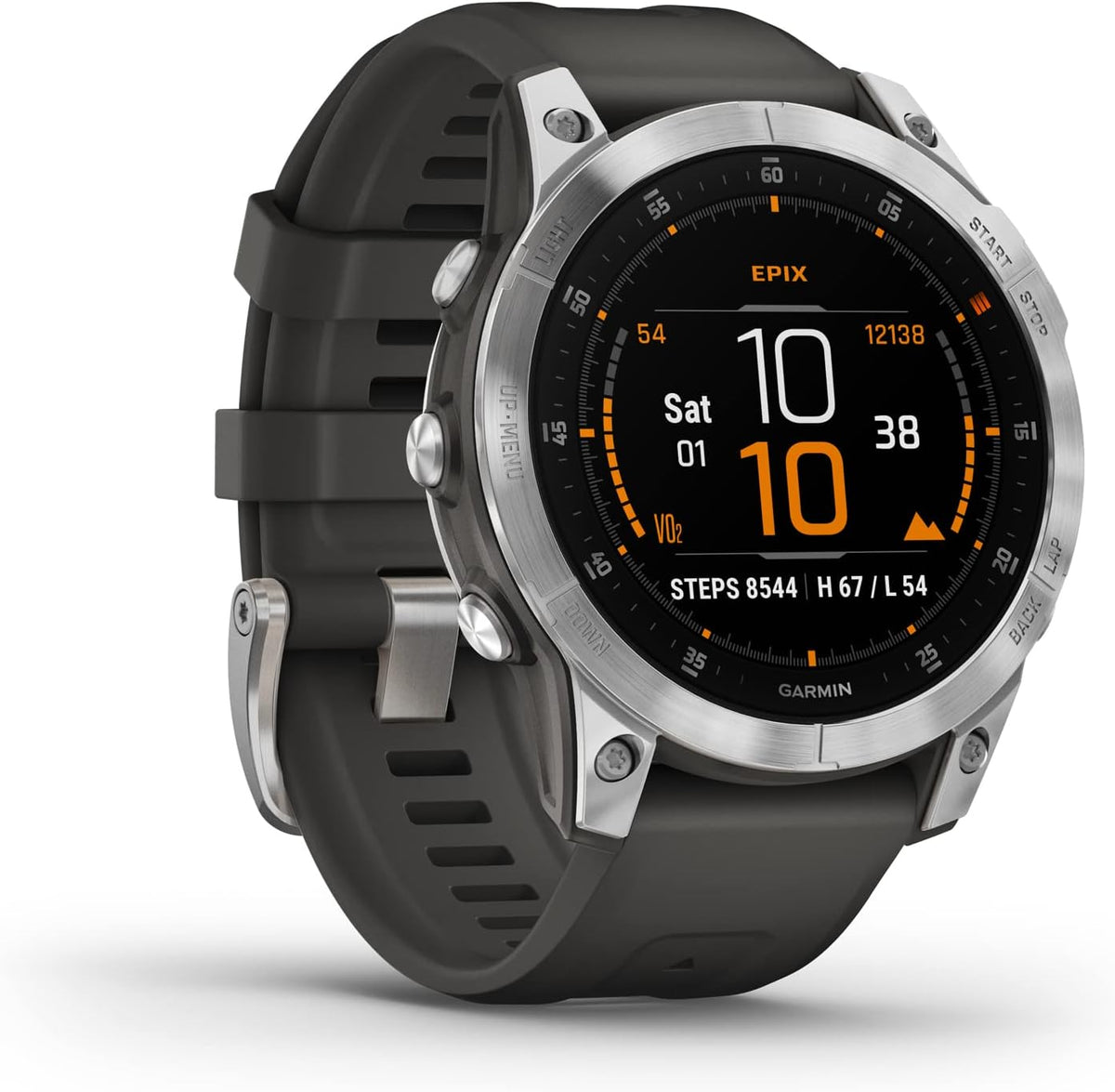 Garmin Smartwatch, Mehrfarbig, EPIX, GPS-Multisport- mit brillantem 1, 3' AMOLED-Display und Touch-/Tastenbedienung. TOPO-Karten