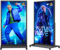 MWE Digital-Signage-Display, 85 Zoll, Schwarz, Digitaler Kundenstopper, 4K UHD Digital Signage Display, Full-Screen LCD Digital Customer Stopper