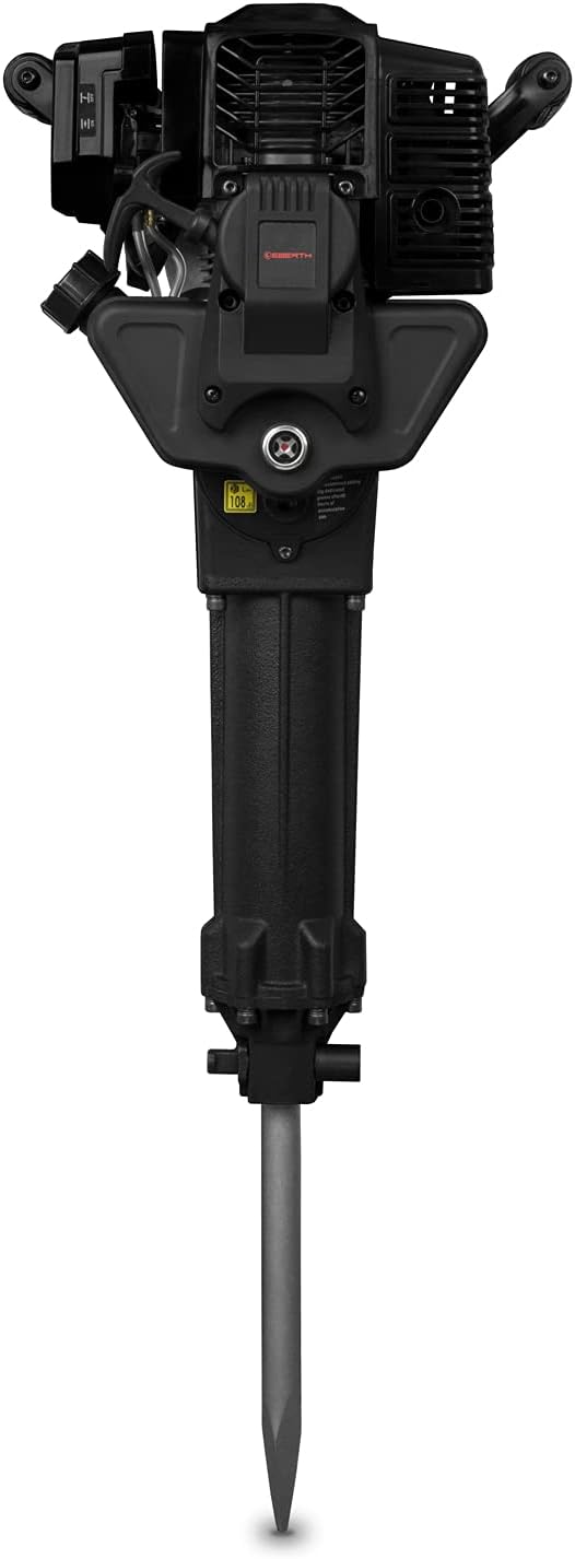 EBERTH Bohrhämmer, Schwarz, Abbruchhammer Benzin, Stemmhammer Meißelhammer mit 2, 2-Takt Motor, 52ccm, 700-1500 Schläge/M