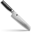 KAI Santoku-Messer, 20,0 cm, Schwarz/Silber, Shun Premier Tim Mälzer Minamo Santoku Klingenlänge -, japanisches Kochmesser