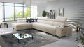 Sofa All4All, 350x220 cm, Beige, Eck Melani XI Mini - Schlaffunktion - Bettkasten - L-Form