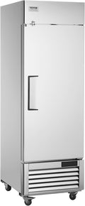 VEVOR Gefrierschrank, 570 L, Silber, Gewerbe-, mit Einzeltür, Edelstahl- mit automatischer Abtauung, 3 verstellbaren Ablagen