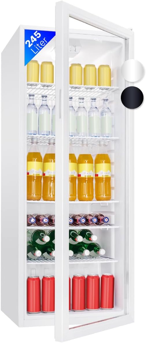 Bomann Getränkekühlschrank, Weiß, mit Glastür